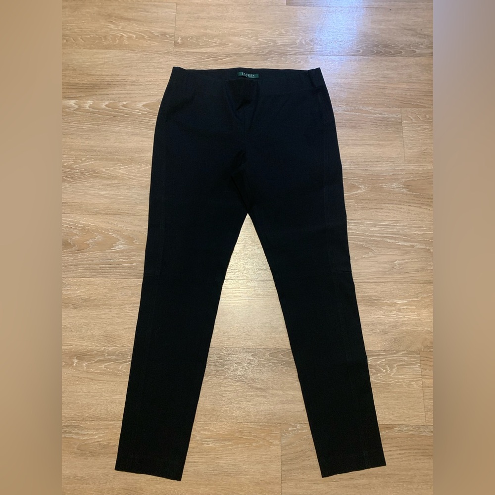 Ralph Lauren Black Slim Stretch Ponte Pants